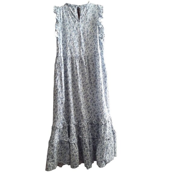 Coastal Cowgirl Boho Universal Thread Ruffled Cottagecore Floral Pockets Maxi S - Picture 3 of 11